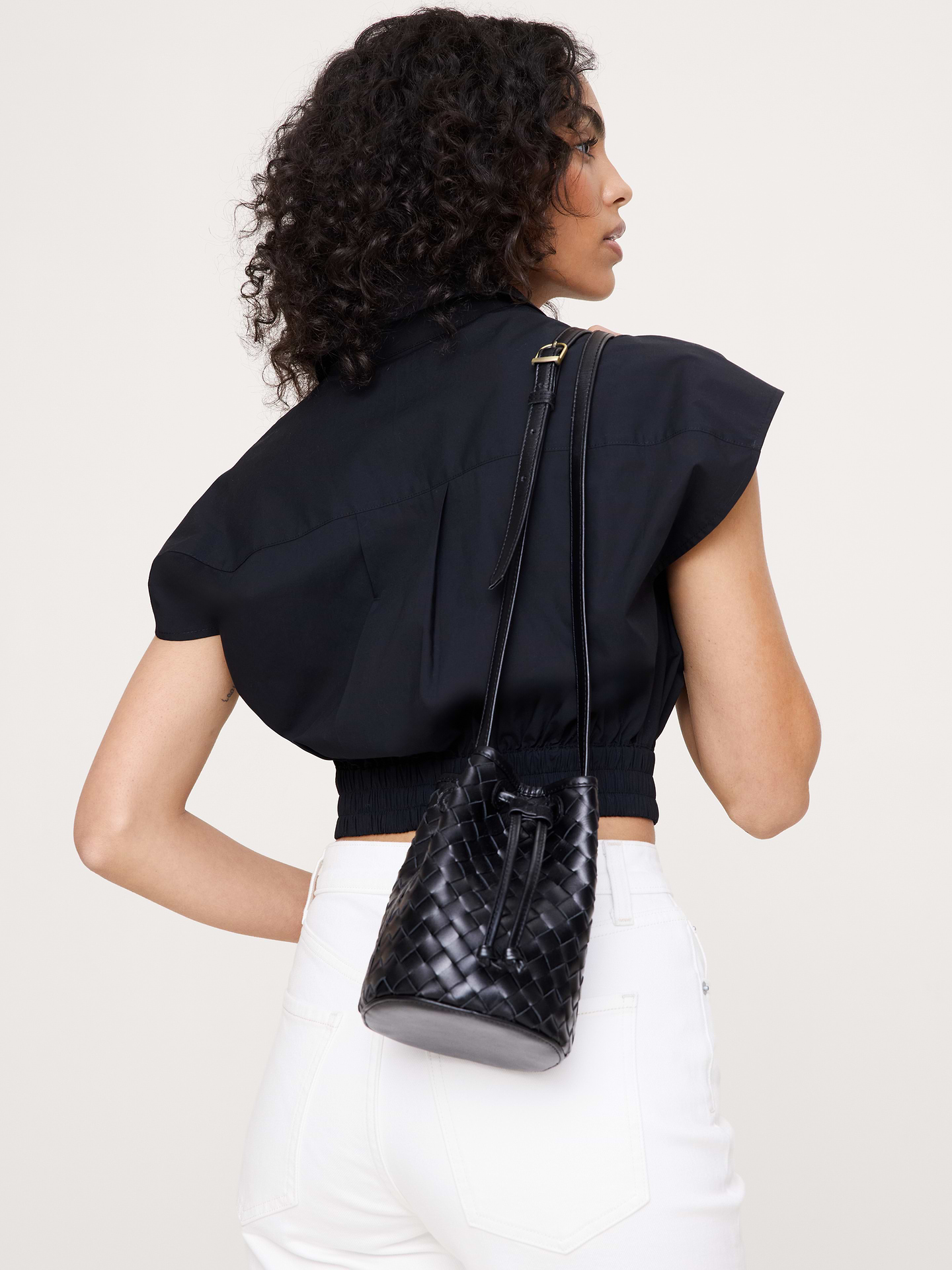 Image number 2 showing, Cotton Poplin Super-Cropped Shirt