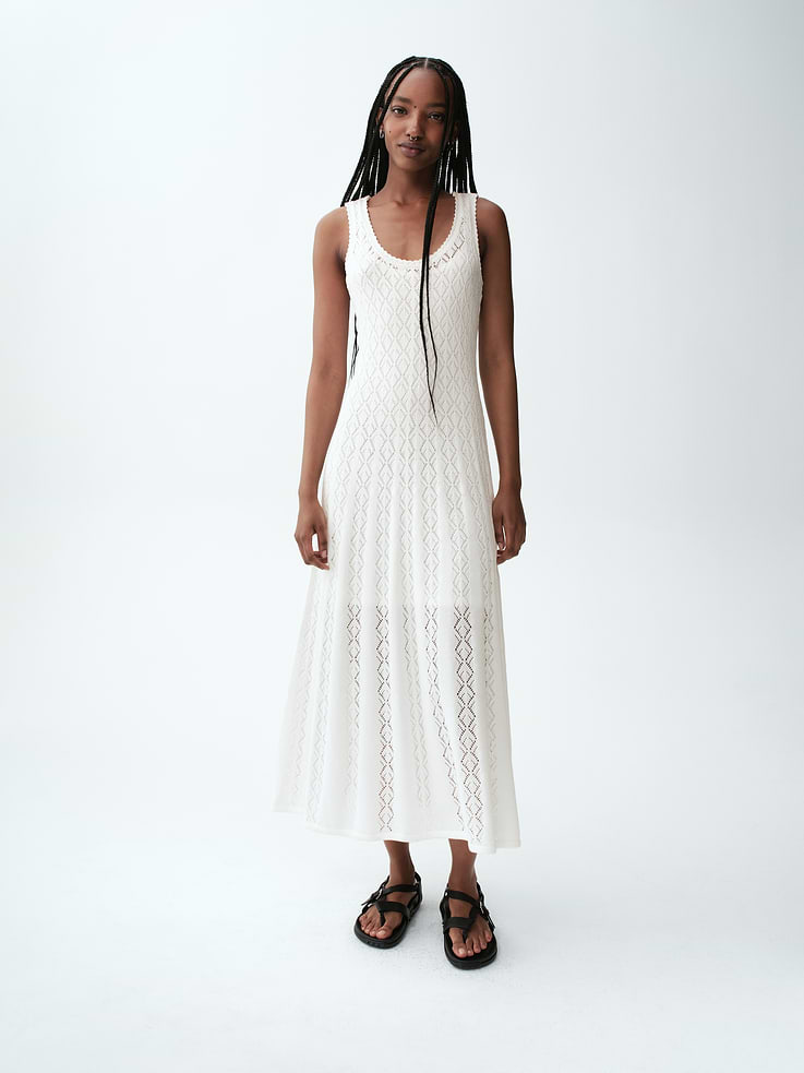 Image number 6 showing, Pointelle Maxi Dress