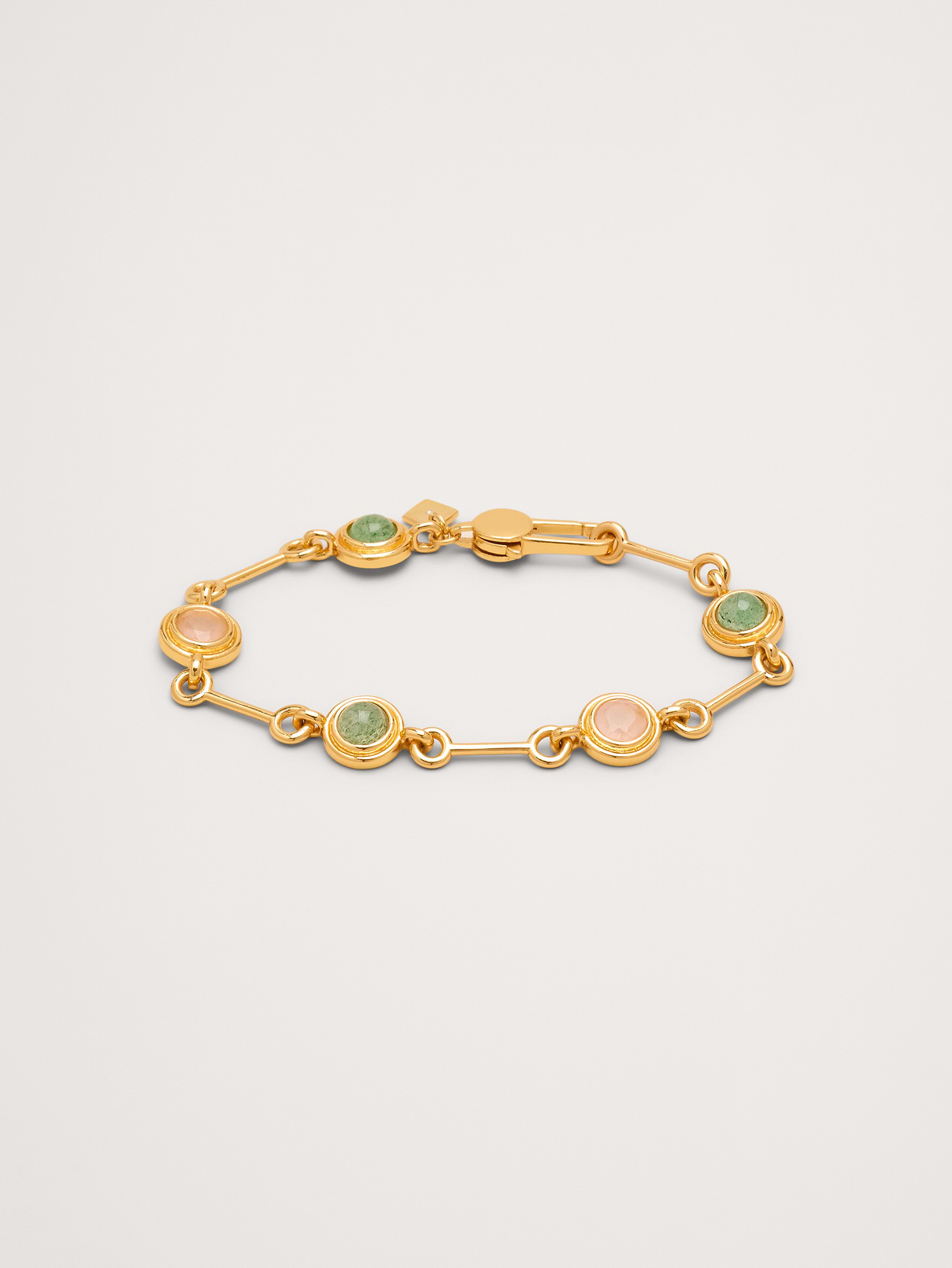 Circle Stone Link Bracelet