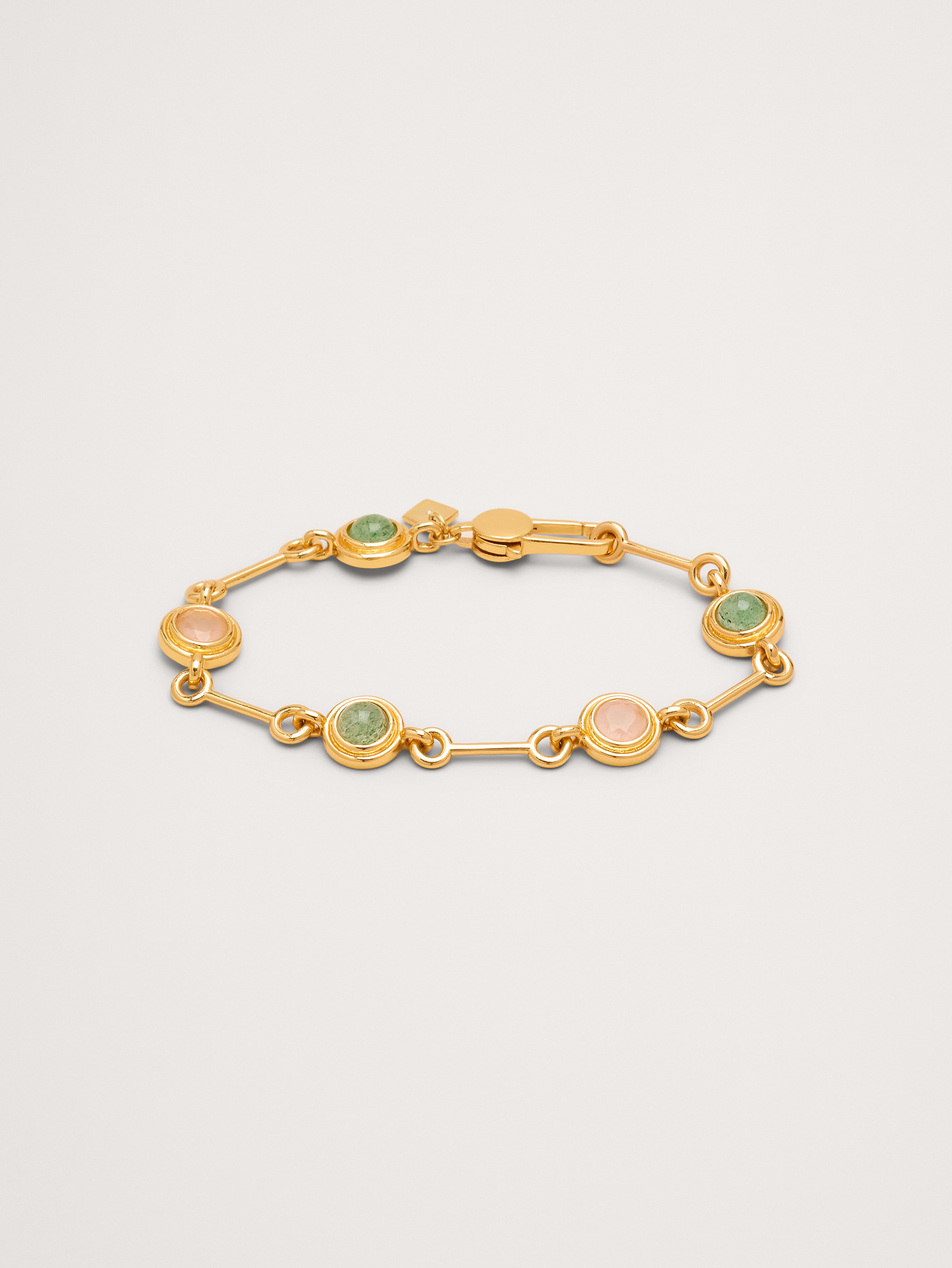 Image number 1 showing, Circle Stone Link Bracelet