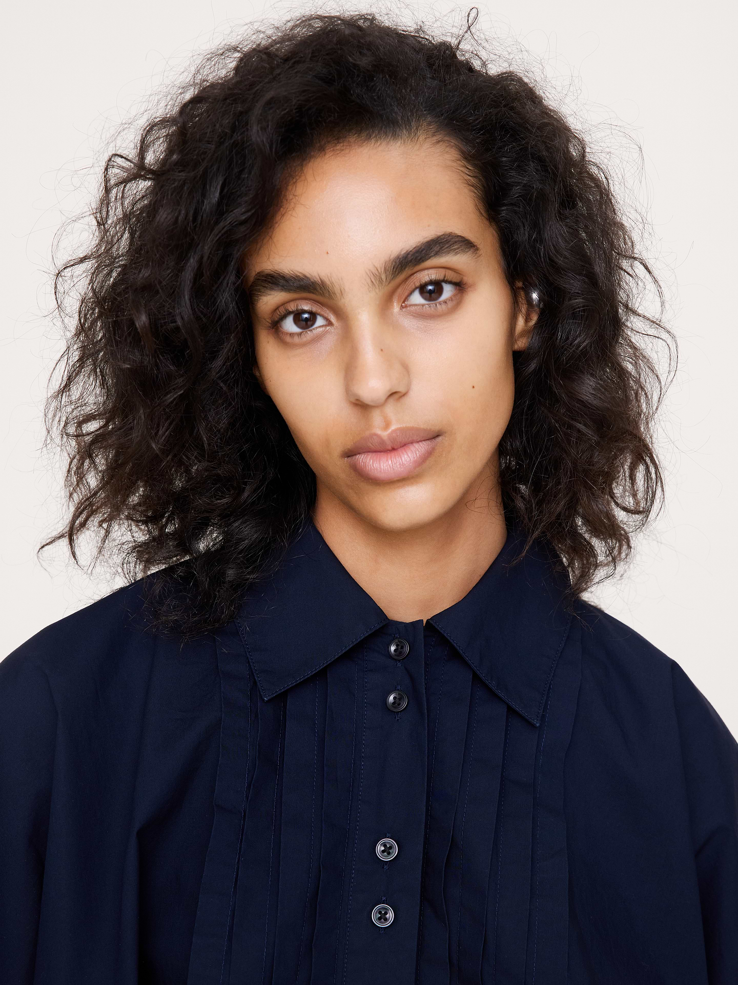 Image number 6 showing, Pleated Cotton Poplin Top