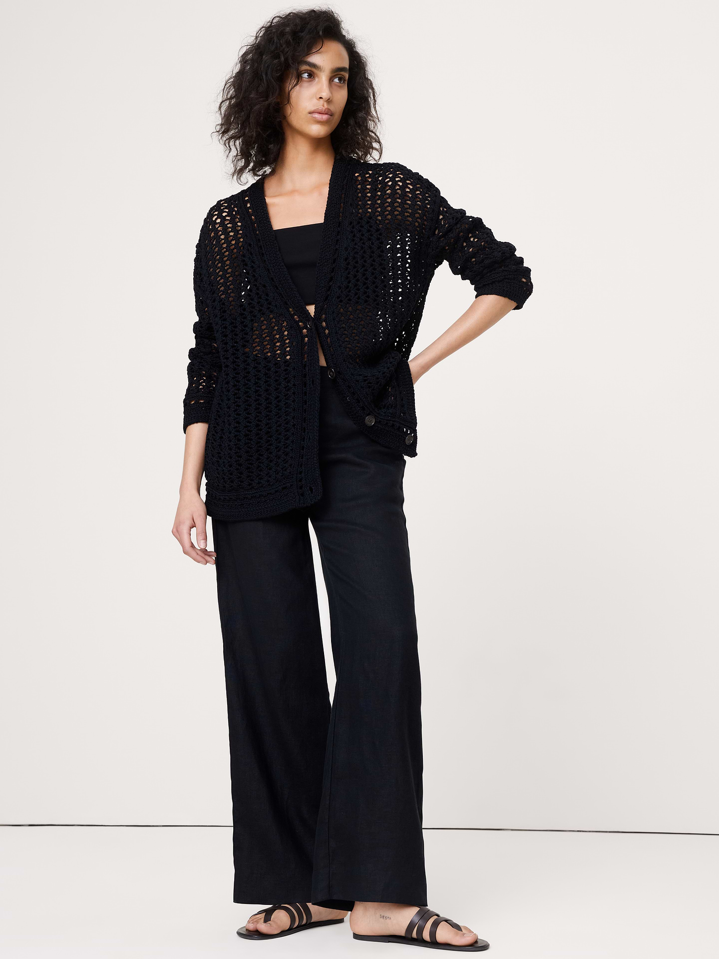 Image number 1 showing, Cotton Crochet Cardigan