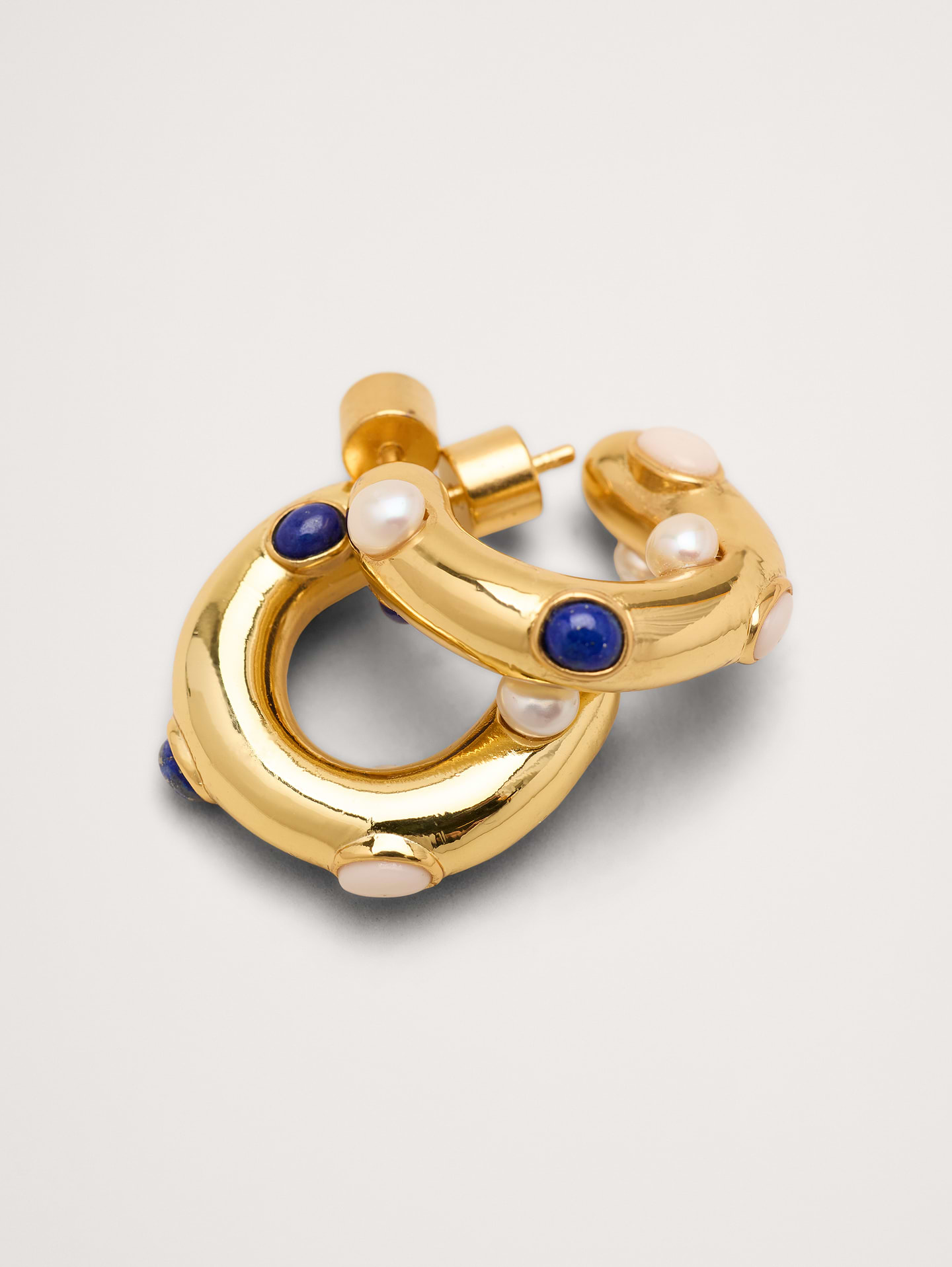 Image number 3 showing, Gem Studded Hoop Earrings