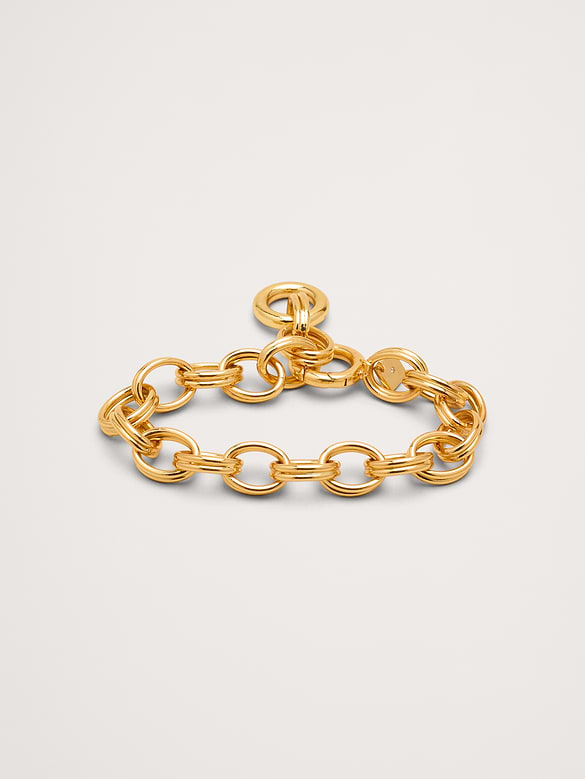 Bracelet à maillons ovales doubles