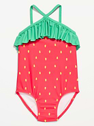 Image number 2 showing, Ruffled One-Piece Swimsuit for Toddler Girls