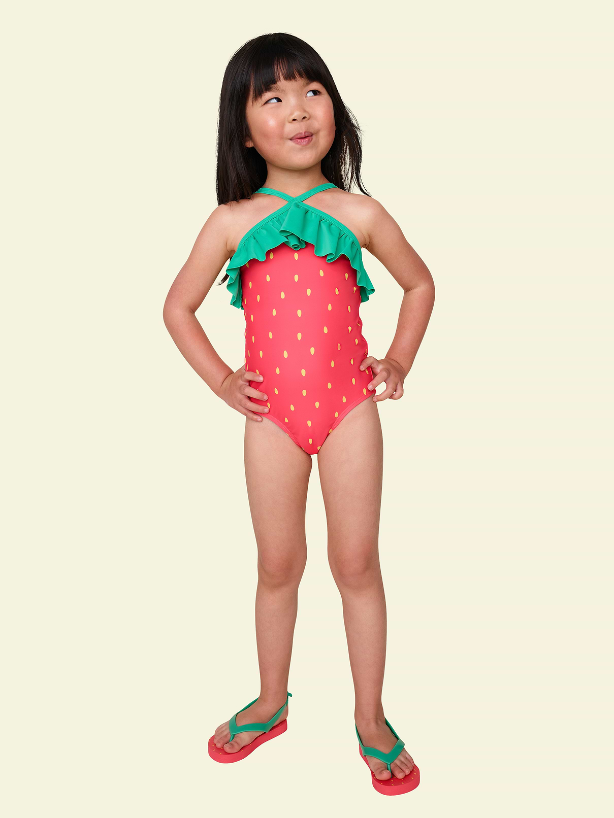 Image number 1 showing, Ruffled One-Piece Swimsuit for Toddler Girls