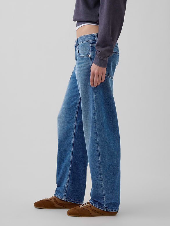 Low Rise Barrel Jeans