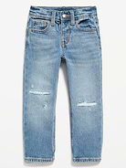 L'image numéro 2 présente Jean droit en denim extensible et déchiré pour tout-petit