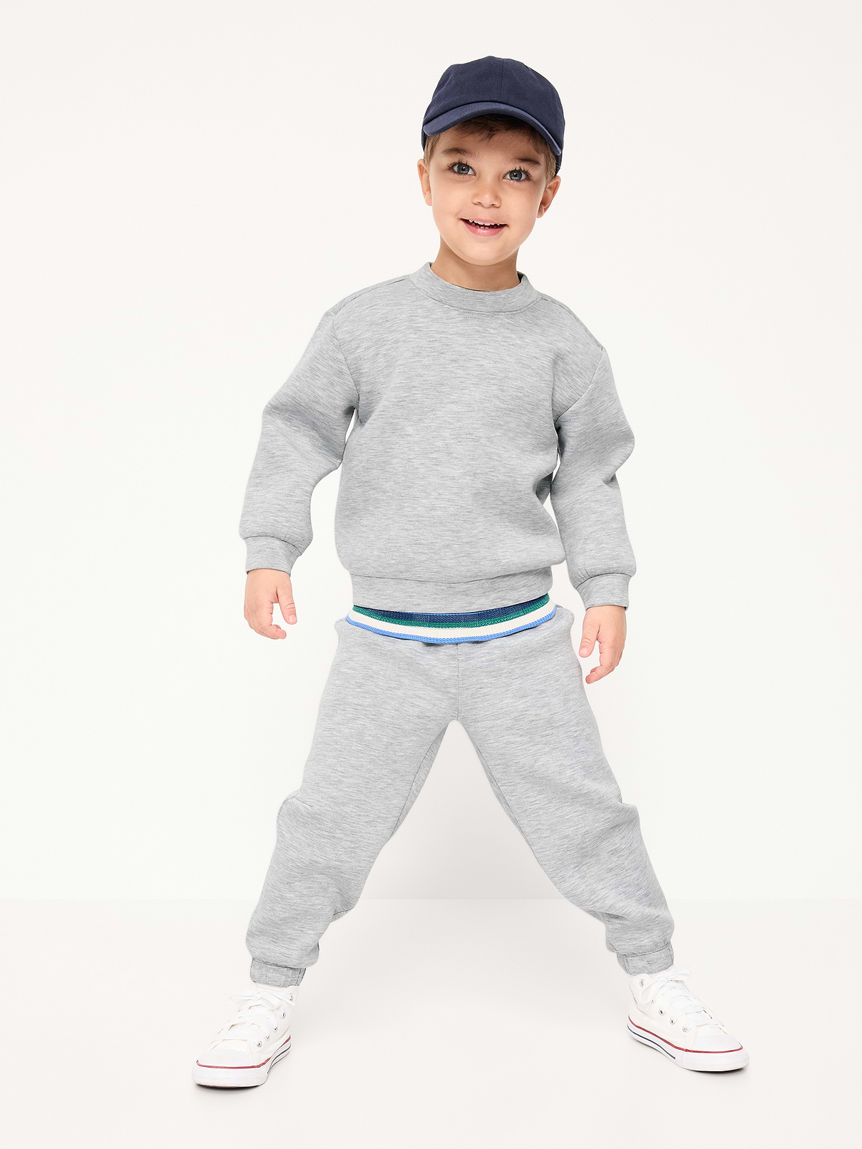 Image number 1 showing, Oversized Bounce Fleece Crew-Neck Sweatshirt for Toddler Boys