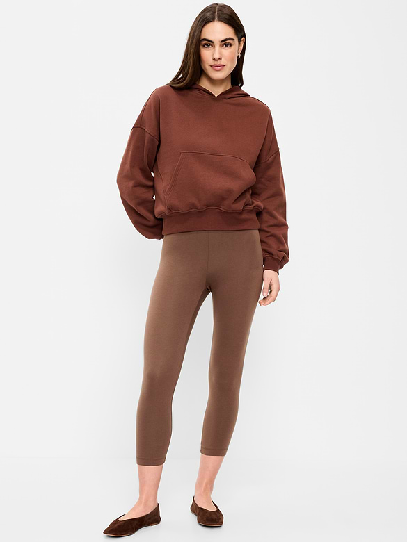 High-Waisted Fashion Layering Cropped Legging