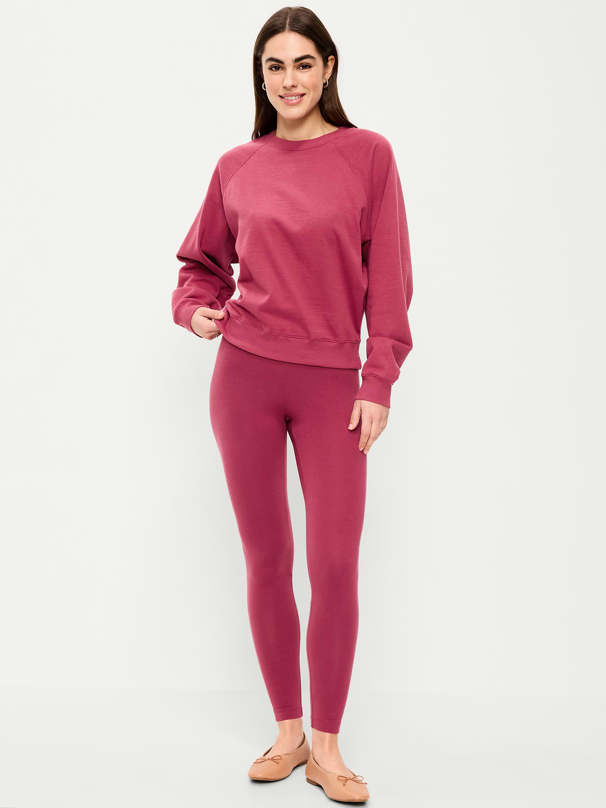 L'image numéro 1 présente Legging tendance à taille haute en jersey à superposer