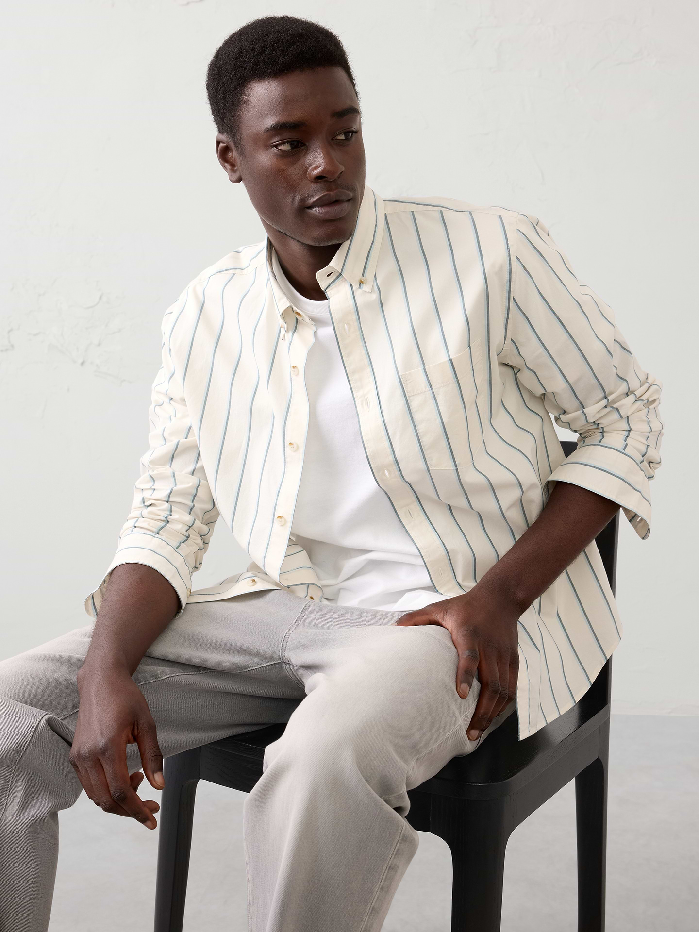 Image number 1 showing, Slim-Fit Softwash Cotton Shirt