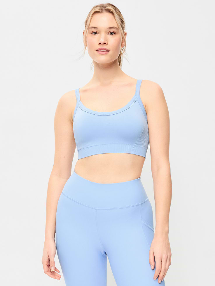 Image number 5 showing, Light Support Fluid Seamless Ribbed Sports Bra