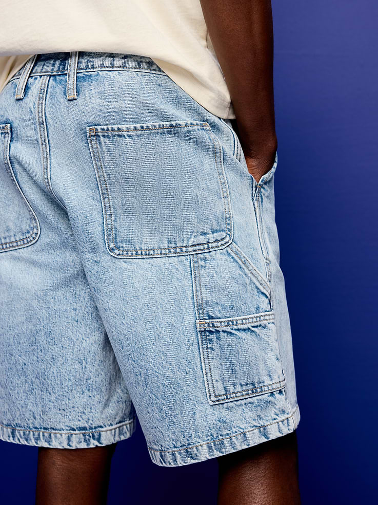Image number 4 showing, Baggy Tech Carpenter Jean Shorts-- 10-inch inseam