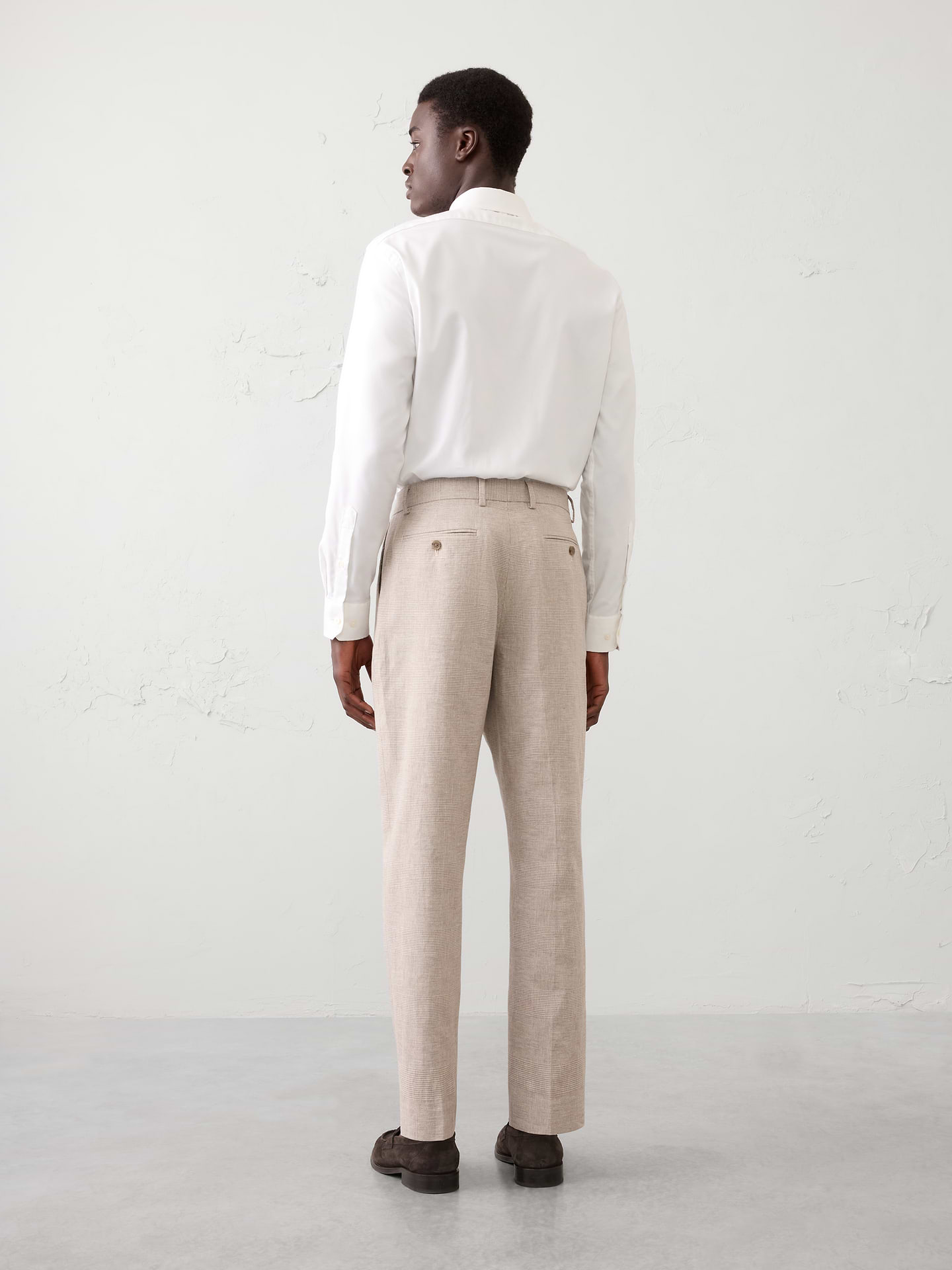 Image number 5 showing, Linen-Blend Glen Plaid Suit Trouser