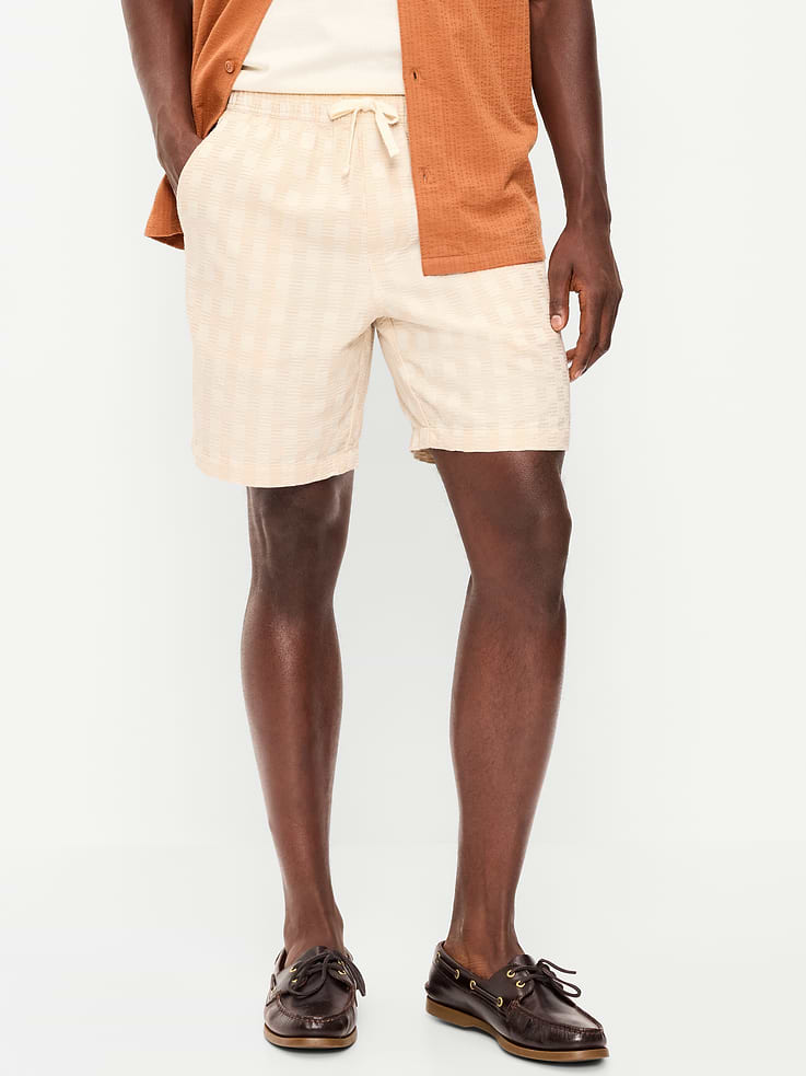 Image number 2 showing, Textured-Knit Jogger Shorts -- 7-inch inseam