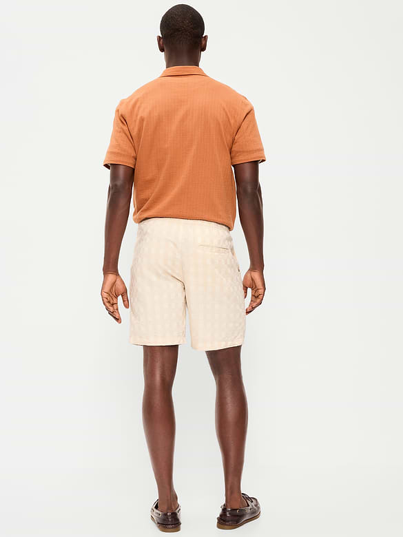 Short de jogging en tricot texturé, entrejambe de 18 cm