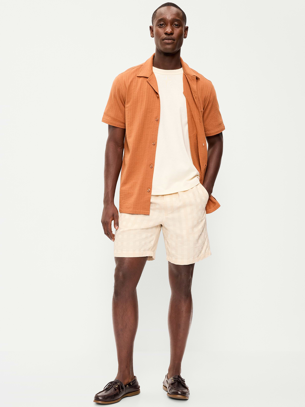 Textured-Knit Jogger Shorts -- 7-inch inseam