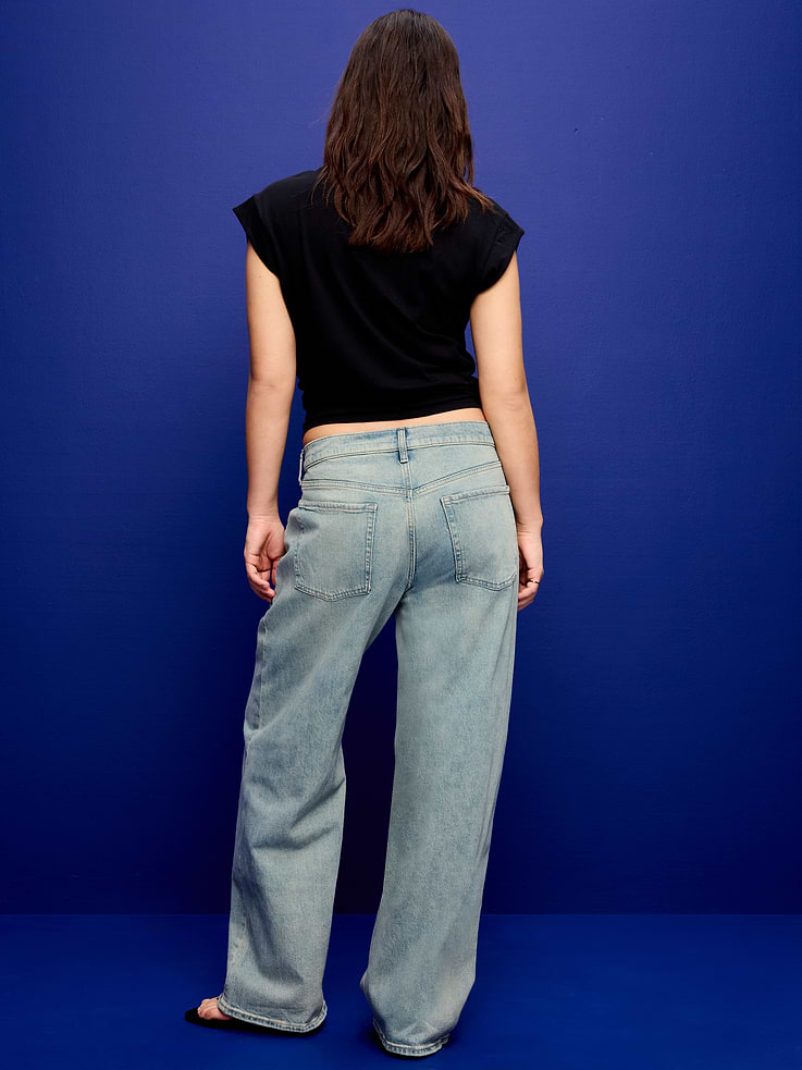 Image number 6 showing, Mid-Rise Slouchy Wide-Leg Jeans