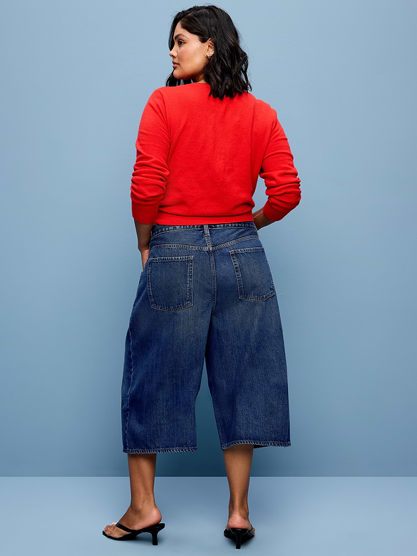 Mid-Rise Baggy Culottes