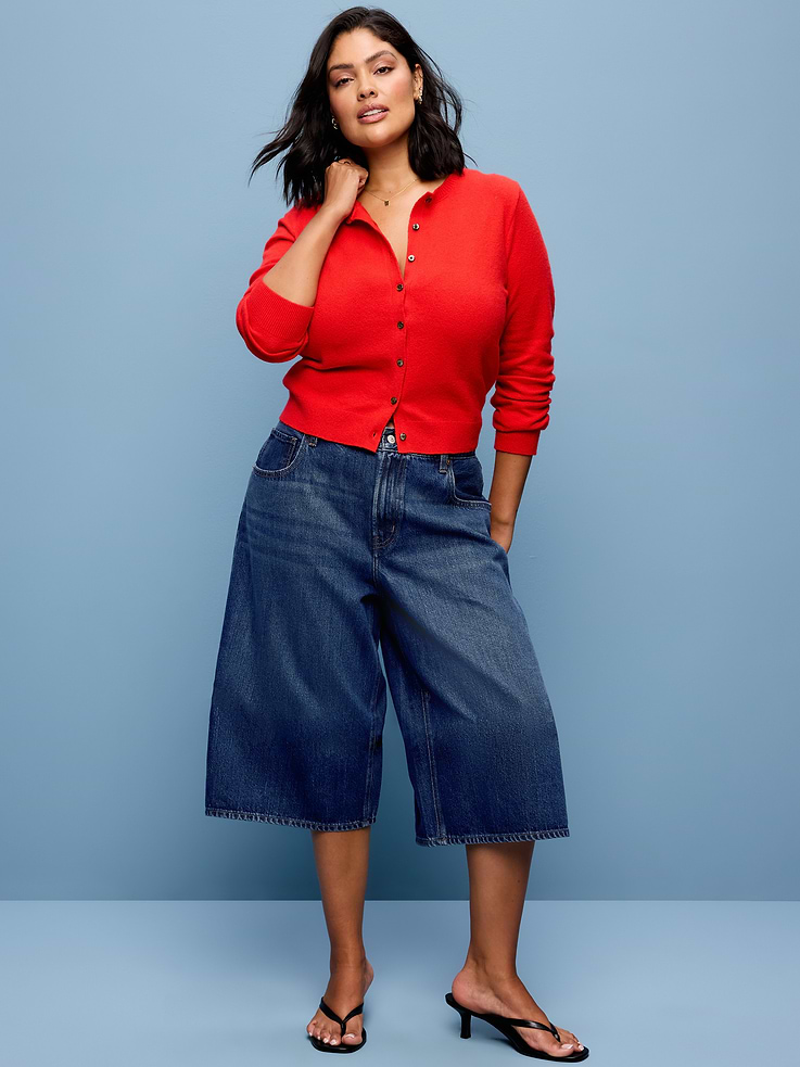 Image number 8 showing, Mid-Rise Baggy Culottes