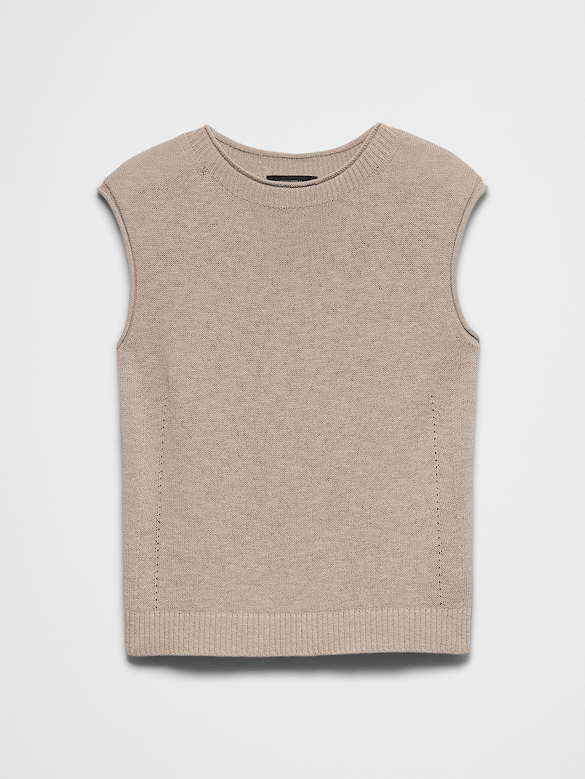 Ramie-Cotton Sweater Tank