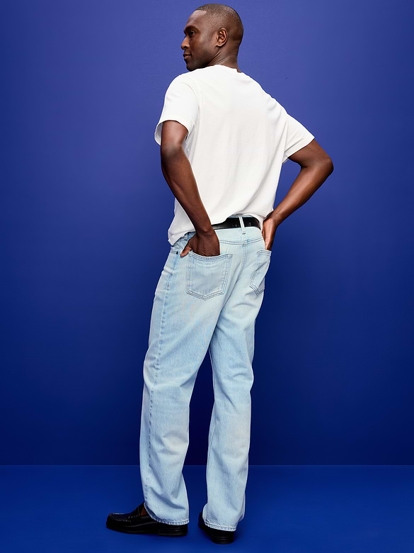 Structured Loose Non-Stretch Jeans