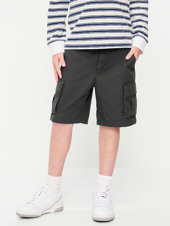 Knee Length Baggy Ripstop Cargo Shorts for Boys
