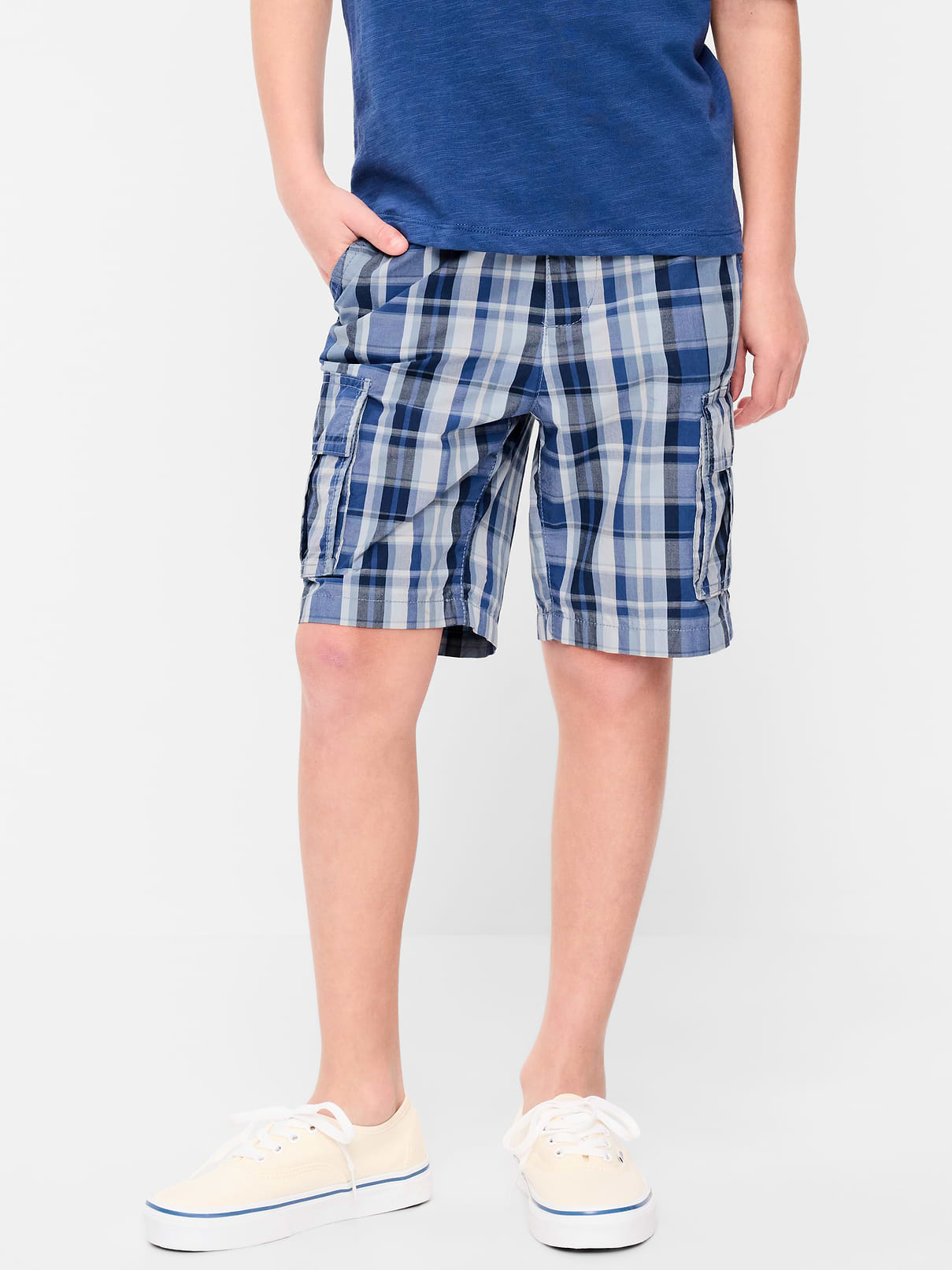Knee Length Baggy Ripstop Cargo Shorts for Boys