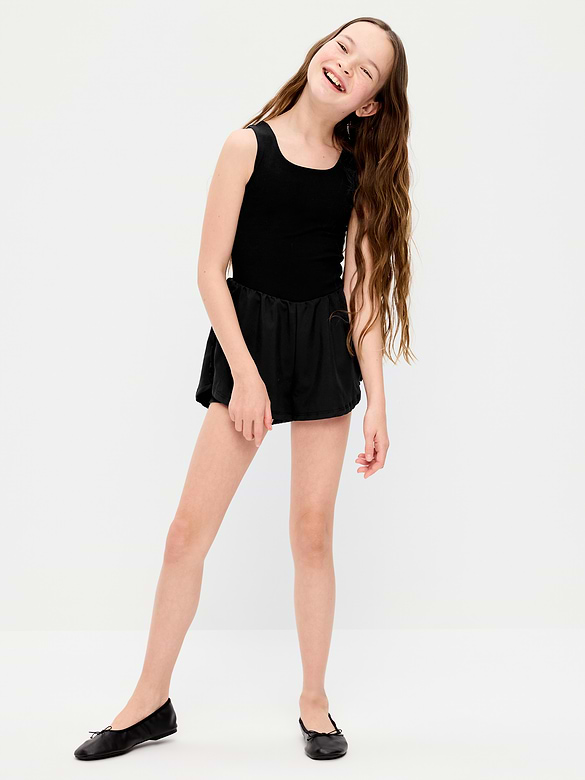PowerChill Sleeveless Ruffle-Trim Romper for Girls