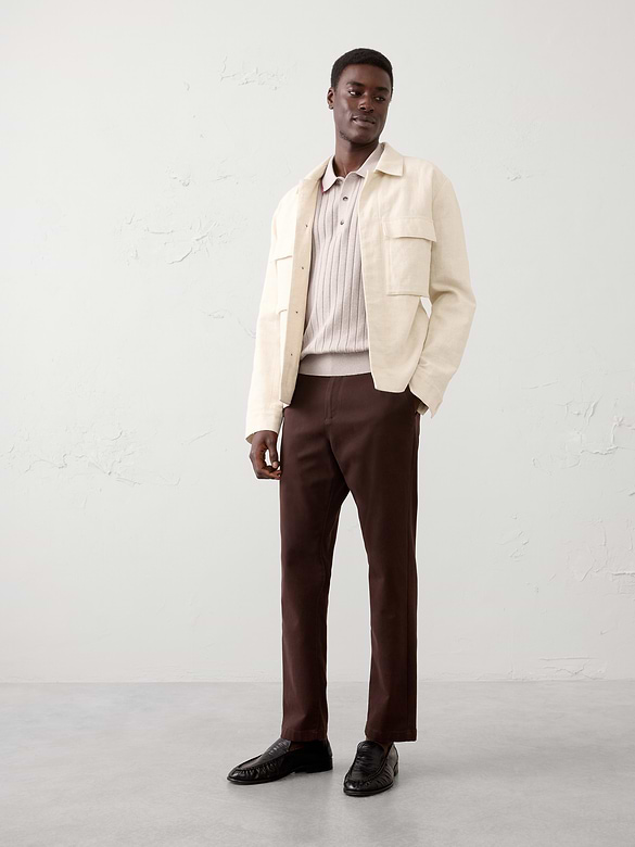 Wide-Ribbed Sweater Polo