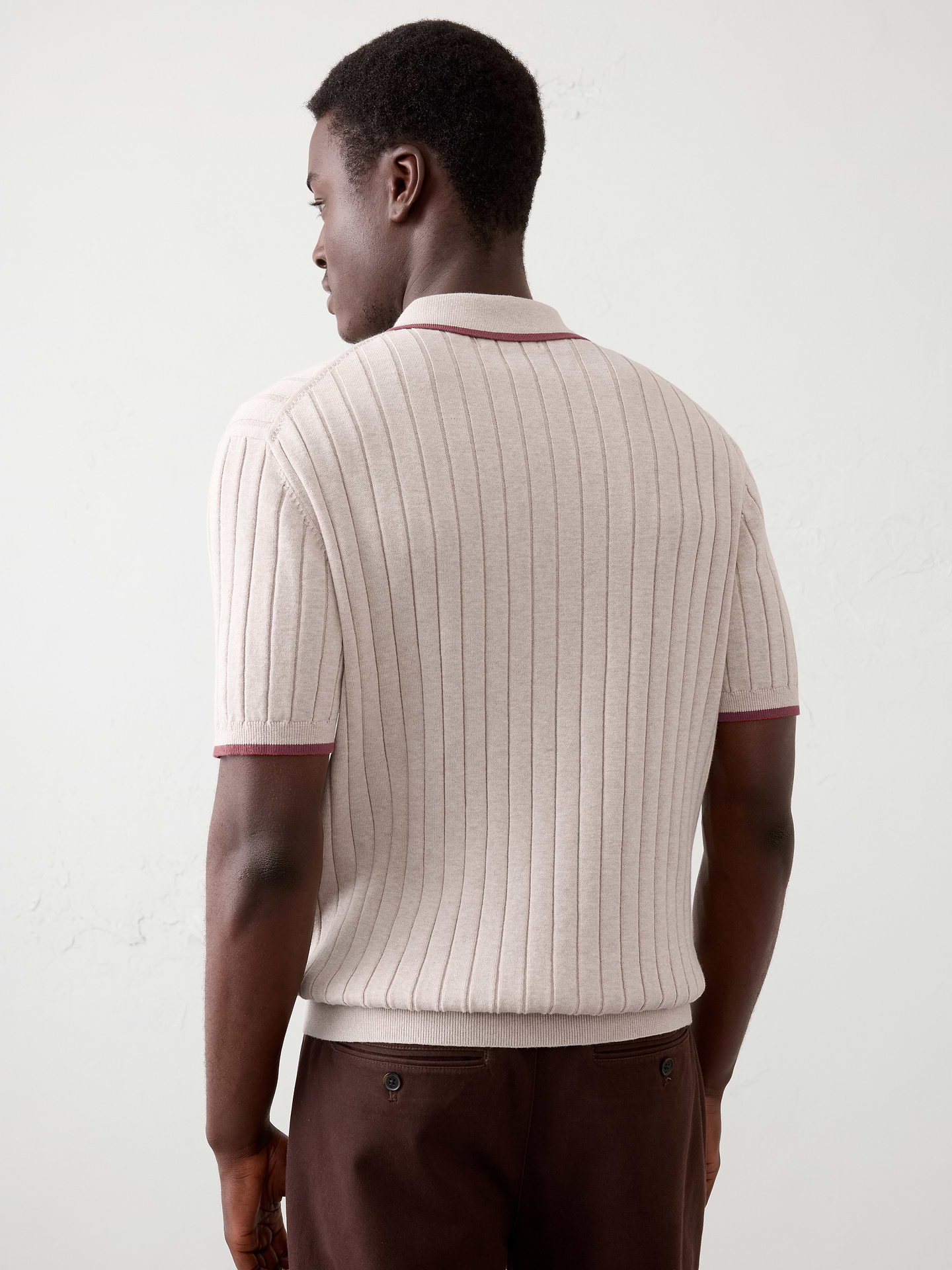 Image number 5 showing, Wide-Ribbed Sweater Polo