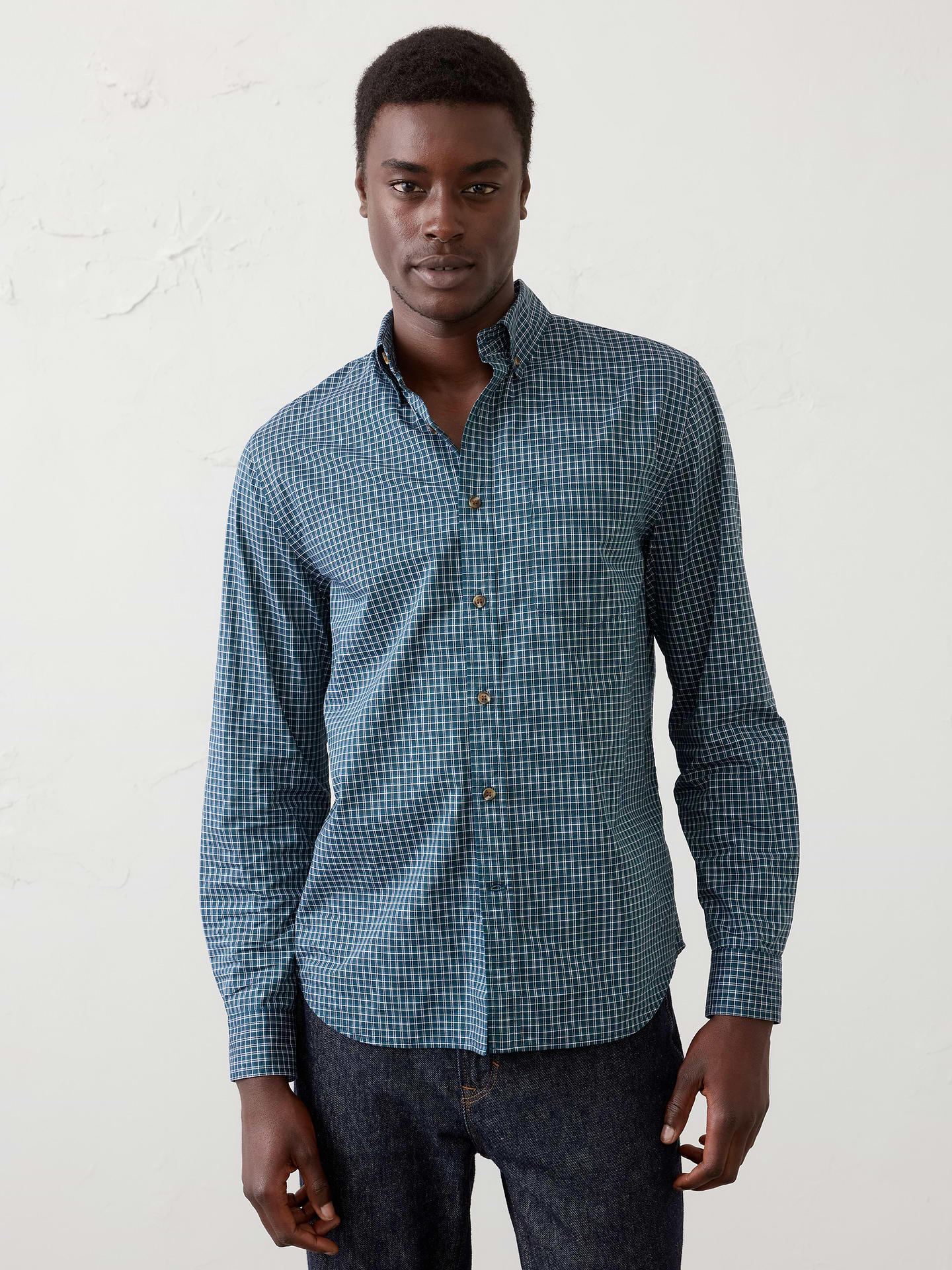 Image number 1 showing, Slim-Fit Softwash Cotton Shirt