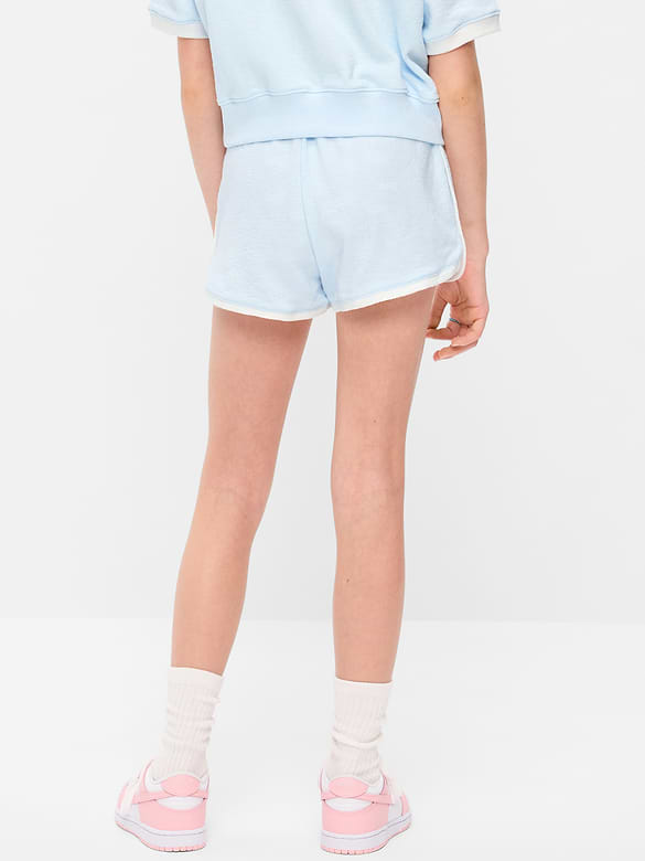 Dolphin-Hem Terry Shorts for Girls