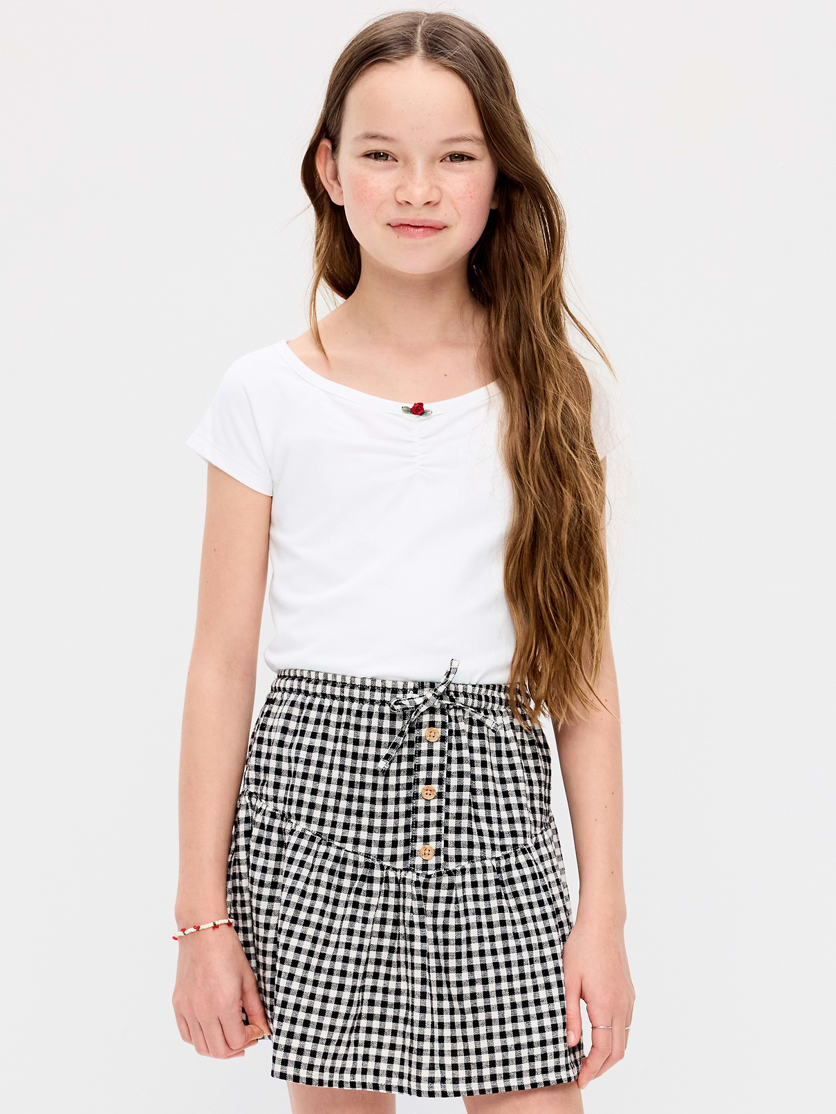 Image number 1 showing, Fitted Off-Shoulder Top for Girls