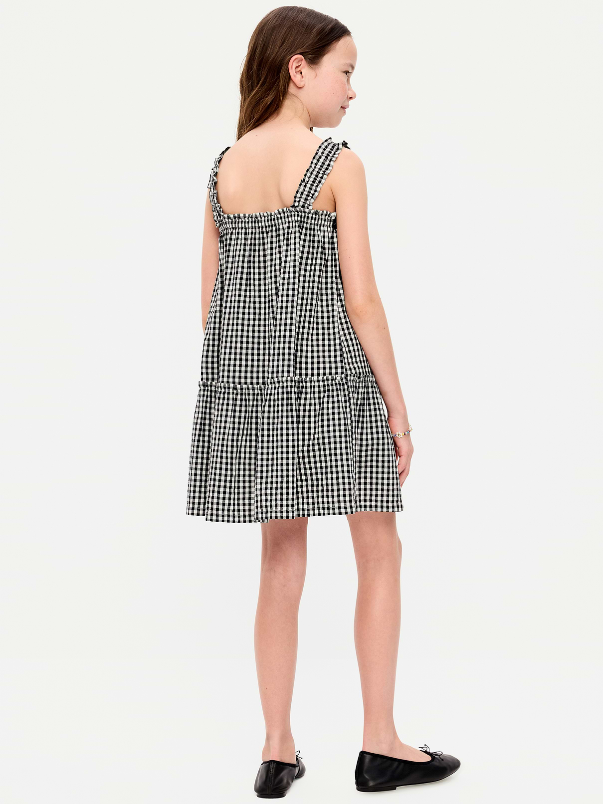 Image number 2 showing, Printed Sleeveless Ruffled Swing Dress for Girls