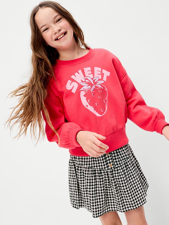 Linen-Blend Buttoned Skirt for Girls