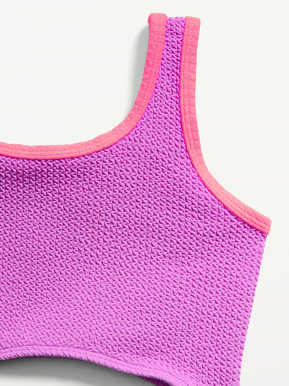 Textured Cutout One-Piece Swimsuit for Girls