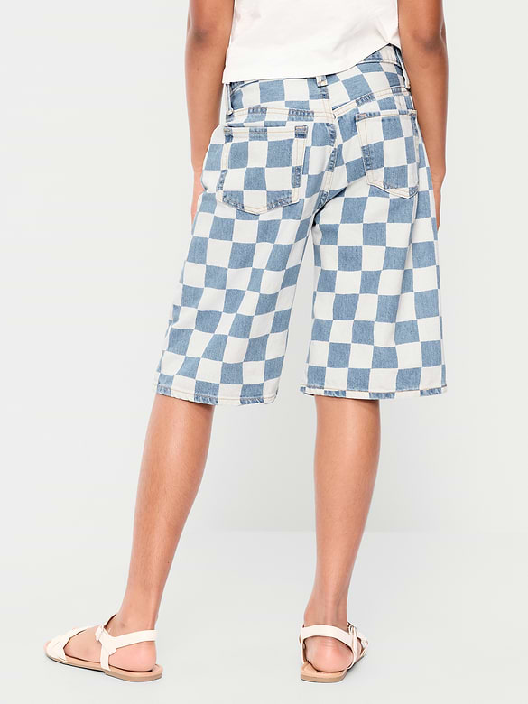 Short coupe généreuse à motif à taille croisée pour fille