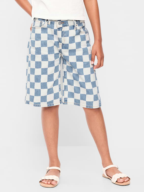 Short coupe généreuse à motif à taille croisée pour fille