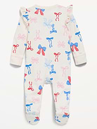Image number 3 showing, Ruffle-Trim 2-Way-Zip Sleep & Play Footed One-Piece for Baby