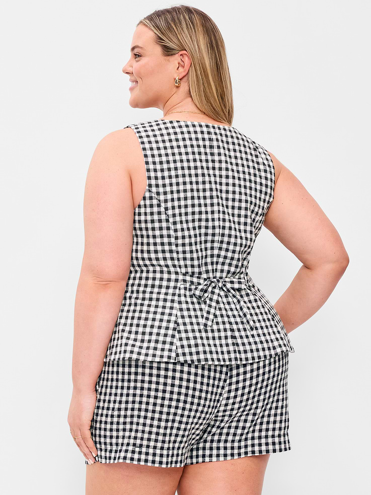 Image number 8 showing, Button-Down Linen Blend Top