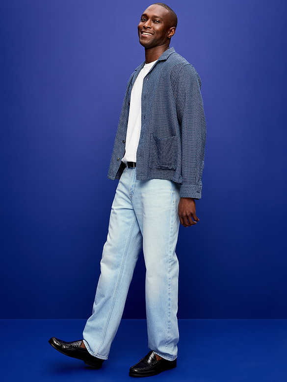 Structured Loose Non-Stretch Jeans