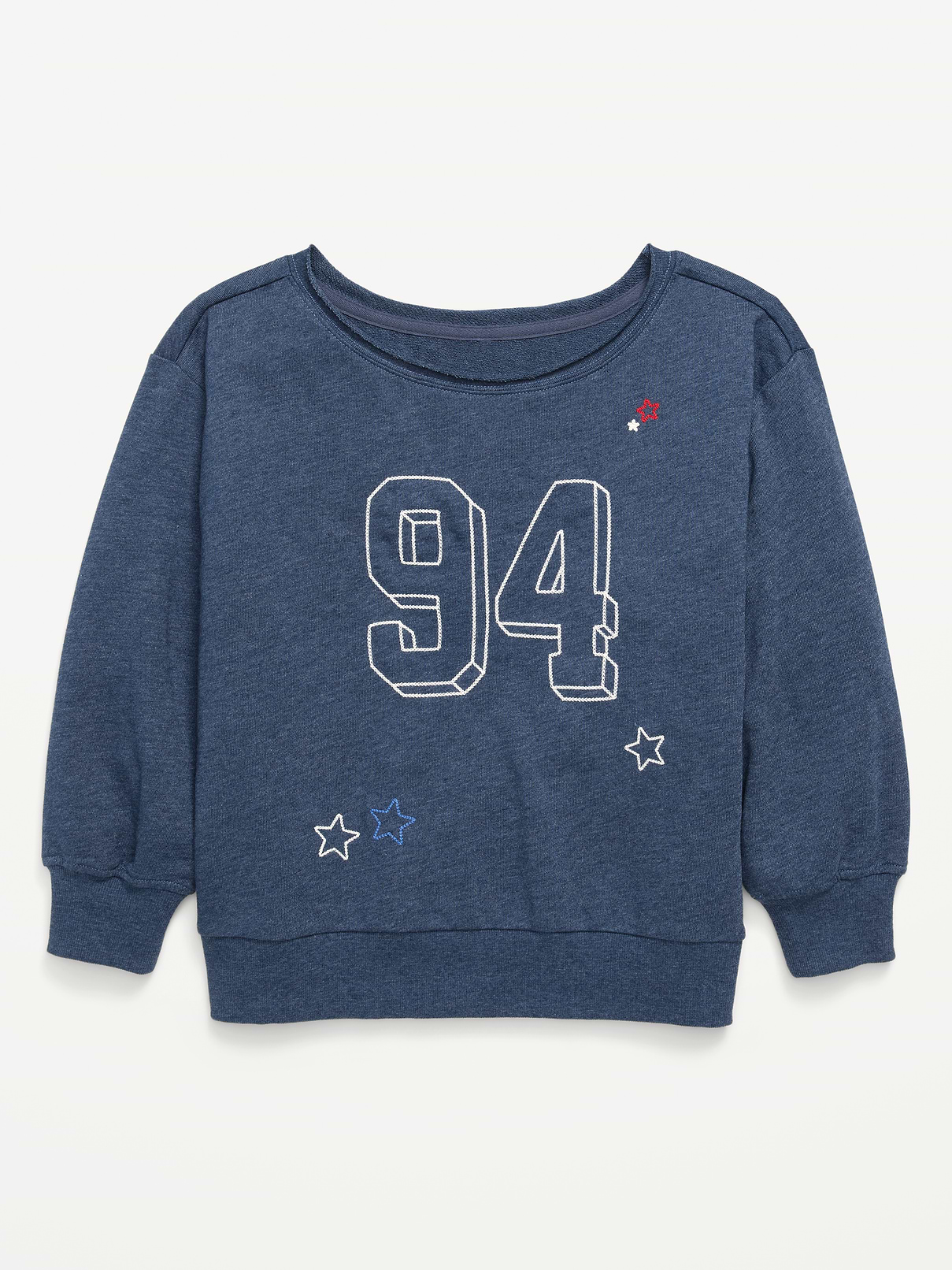 Image number 1 showing, Oversized Off-Shoulder Graphic Tunic Sweatshirt for Girls