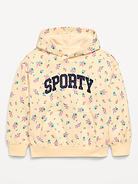 Image number 1 showing, Printed Loose Pullover Hoodie for Girls