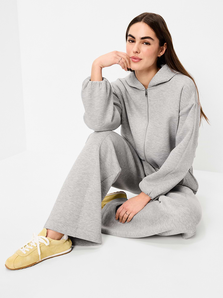 Image number 3 showing, Bounce Fleece Bubble-Hem Hoodie Sweatshirt