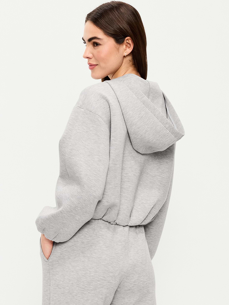 Image number 2 showing, Bounce Fleece Bubble-Hem Hoodie Sweatshirt