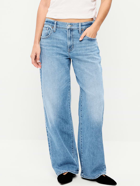 Low-Rise Loose Jeans