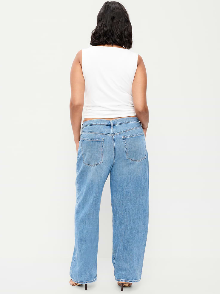 Image number 6 showing, Low-Rise Loose Jeans