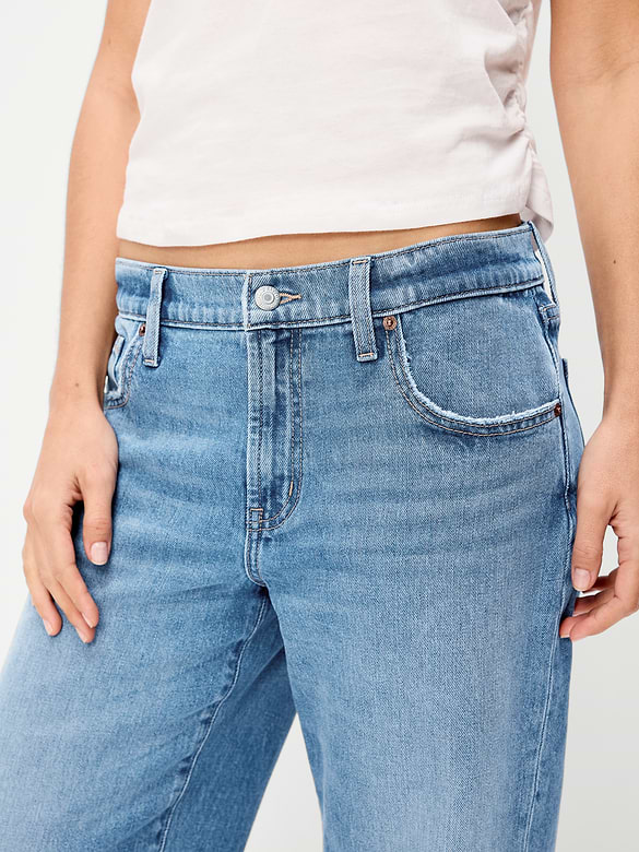 Low-Rise Loose Jeans